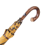 Polished Italian Chestnut With Knot Solid Stick Umbrella