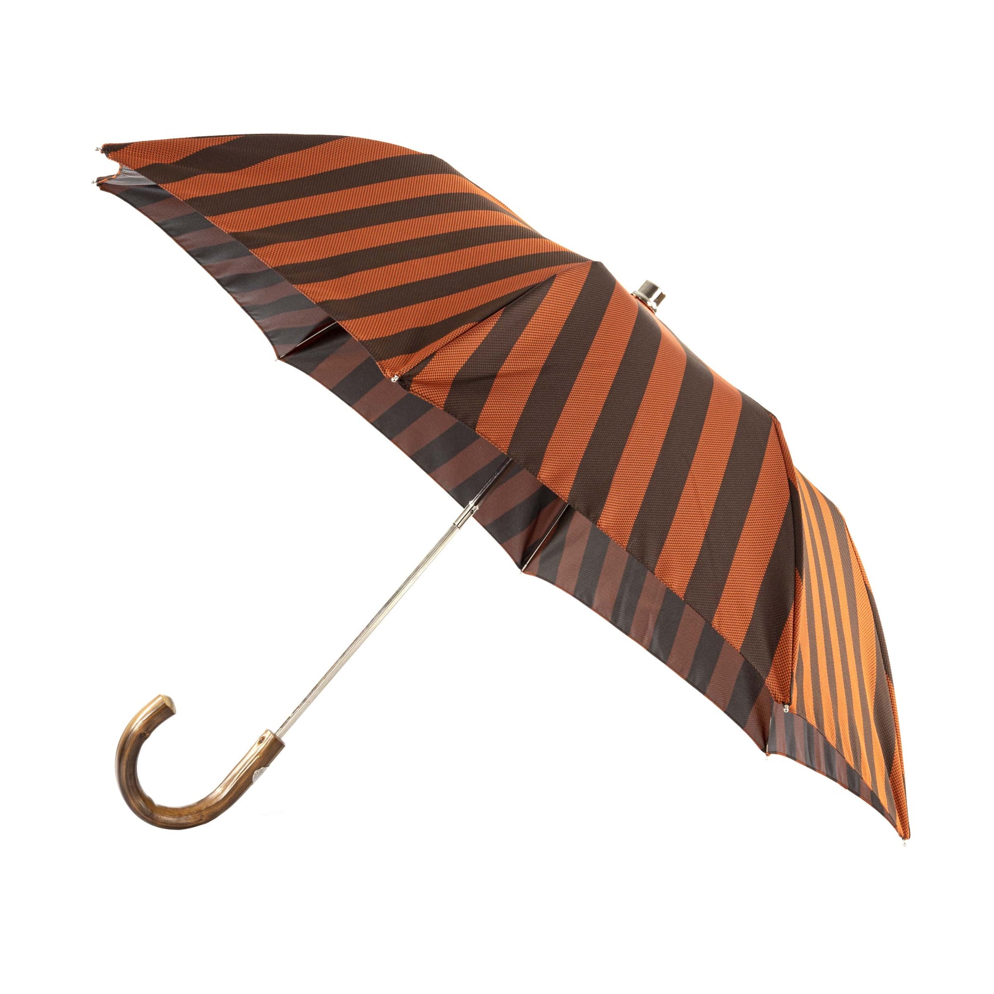 Folding Umbrella with Polished Chestnut Handle