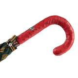 Ostrich Leather Handle Solid Stick Umbrella