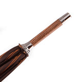 Ostrich Leather Handle Solid Stick Umbrella
