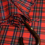 Tartan Flamed Maple Solid Stick Umbrella