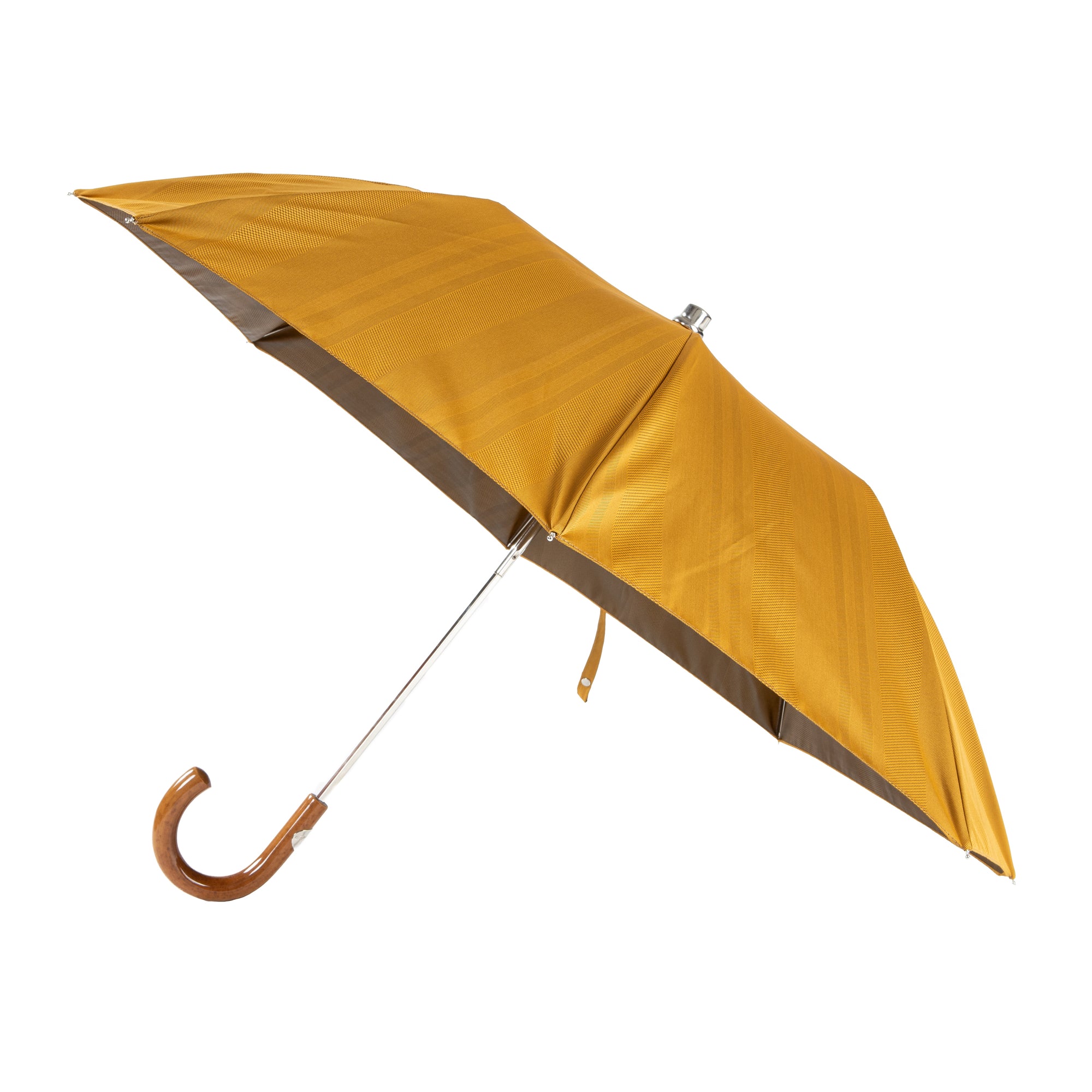 Folding Umbrella with Polished Malacca Handle