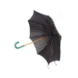 Ostrich Leather Handle Solid Stick Umbrella