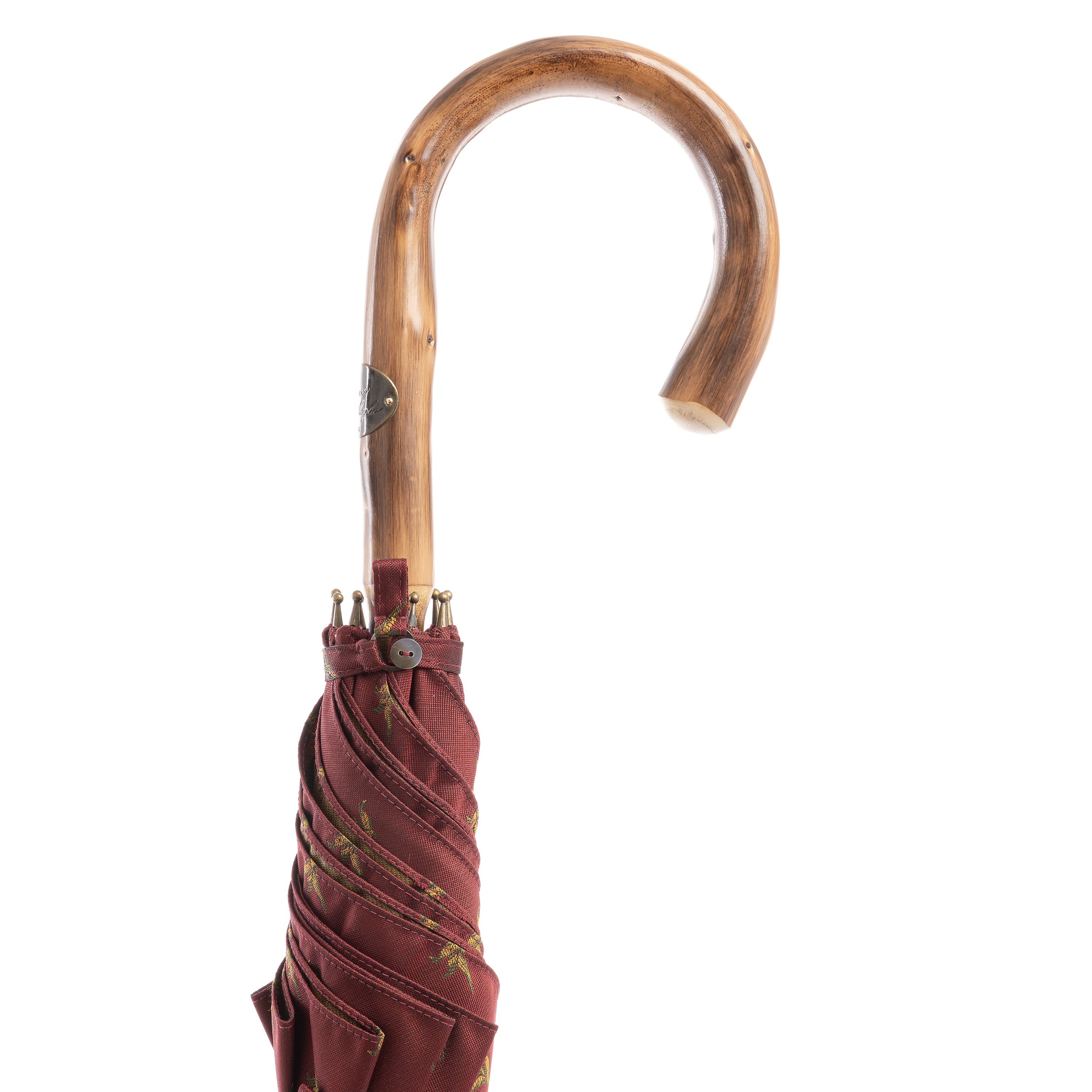 Polished Italian Chestnut Solid Stick Umbrella – Francesco Maglia