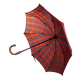 Tartan Polished Chestnut Storm Umbrella