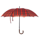 Tartan Polished Chestnut Storm Umbrella