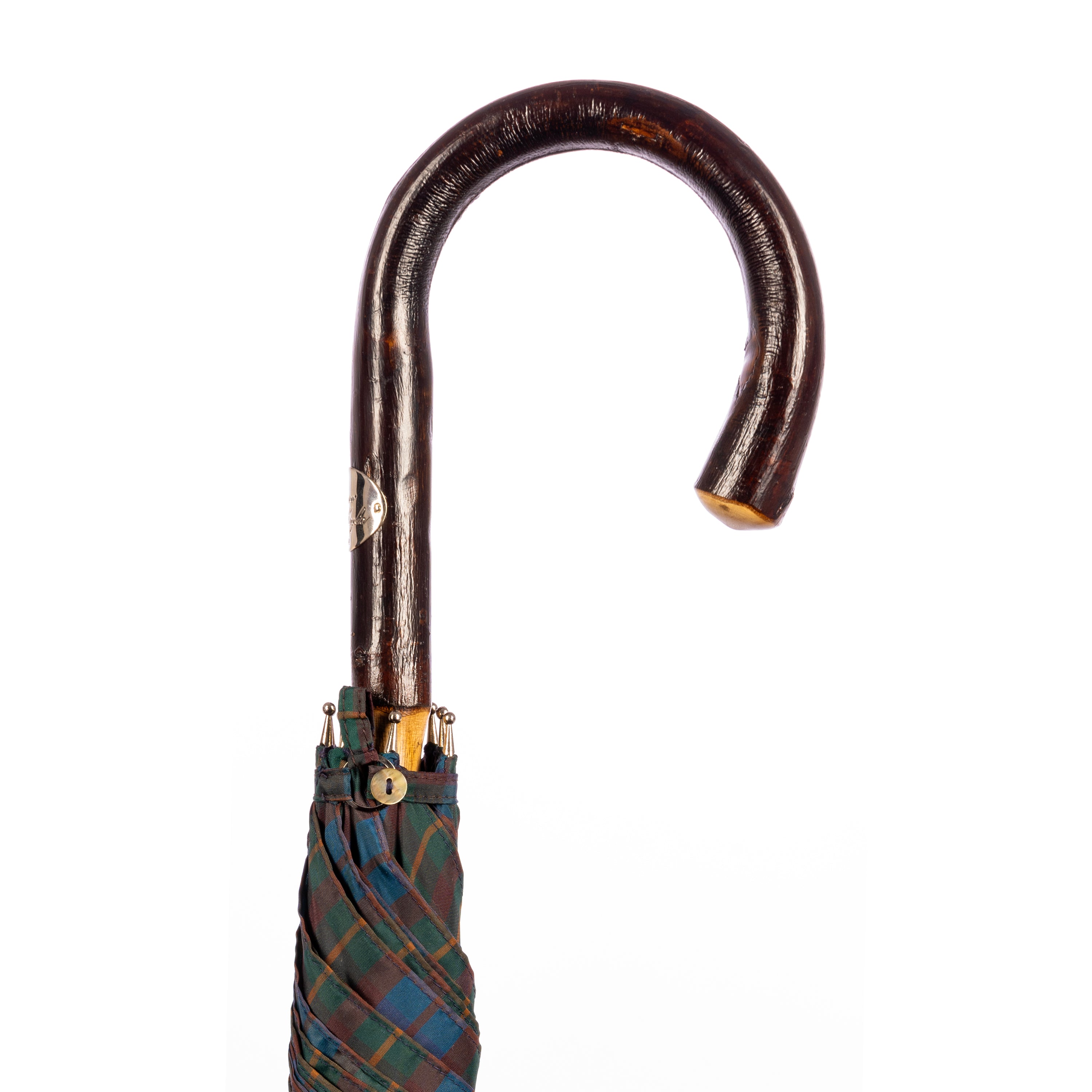 Tartan Natural Chestnut Solid Stick Umbrella