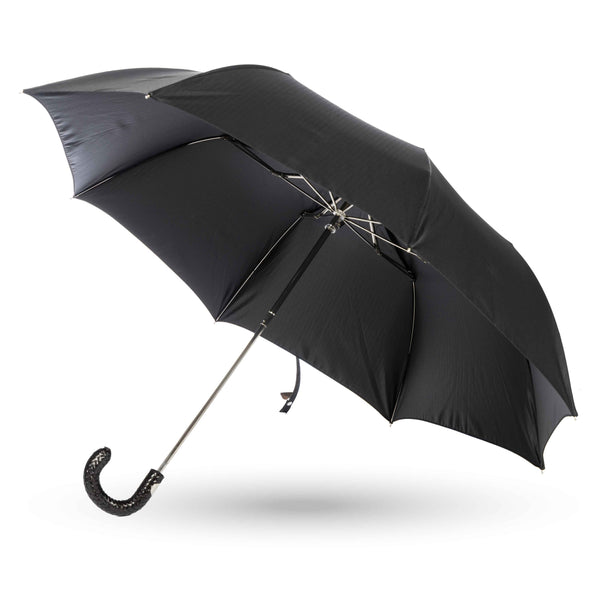 Braided Calf Leather Folding Umbrella – Francesco Maglia Milano