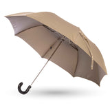 Braided Calf Leather Folding Umbrella