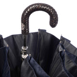Braided Calf Leather Folding Umbrella