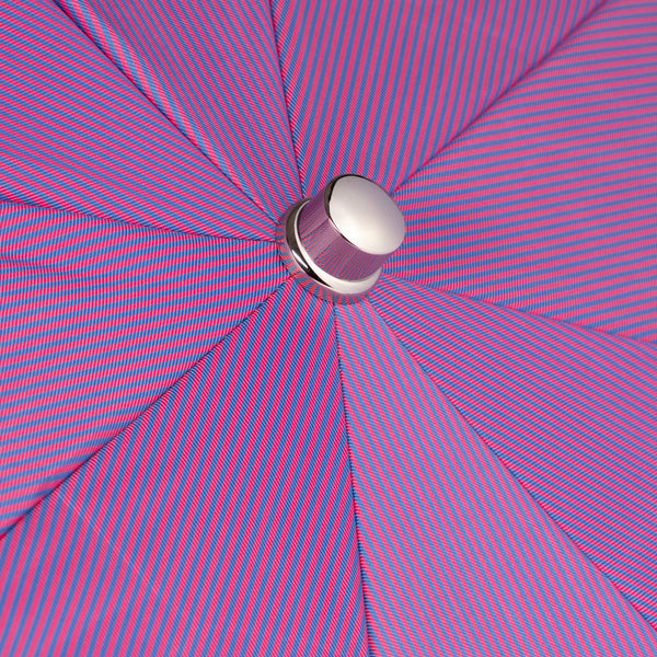 Striped Folding Umbrella with Malacca Handle