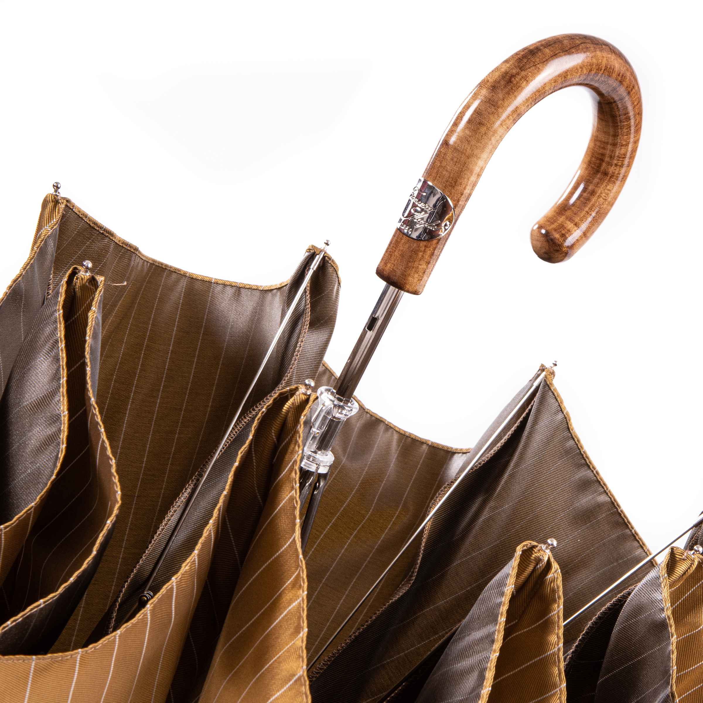 Polished Canadian Maple Folding Umbrella