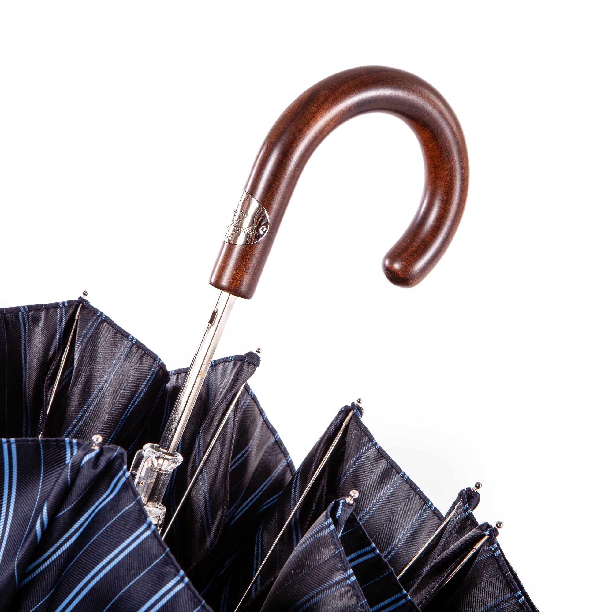 Folding Umbrella with Dark Maple Handle