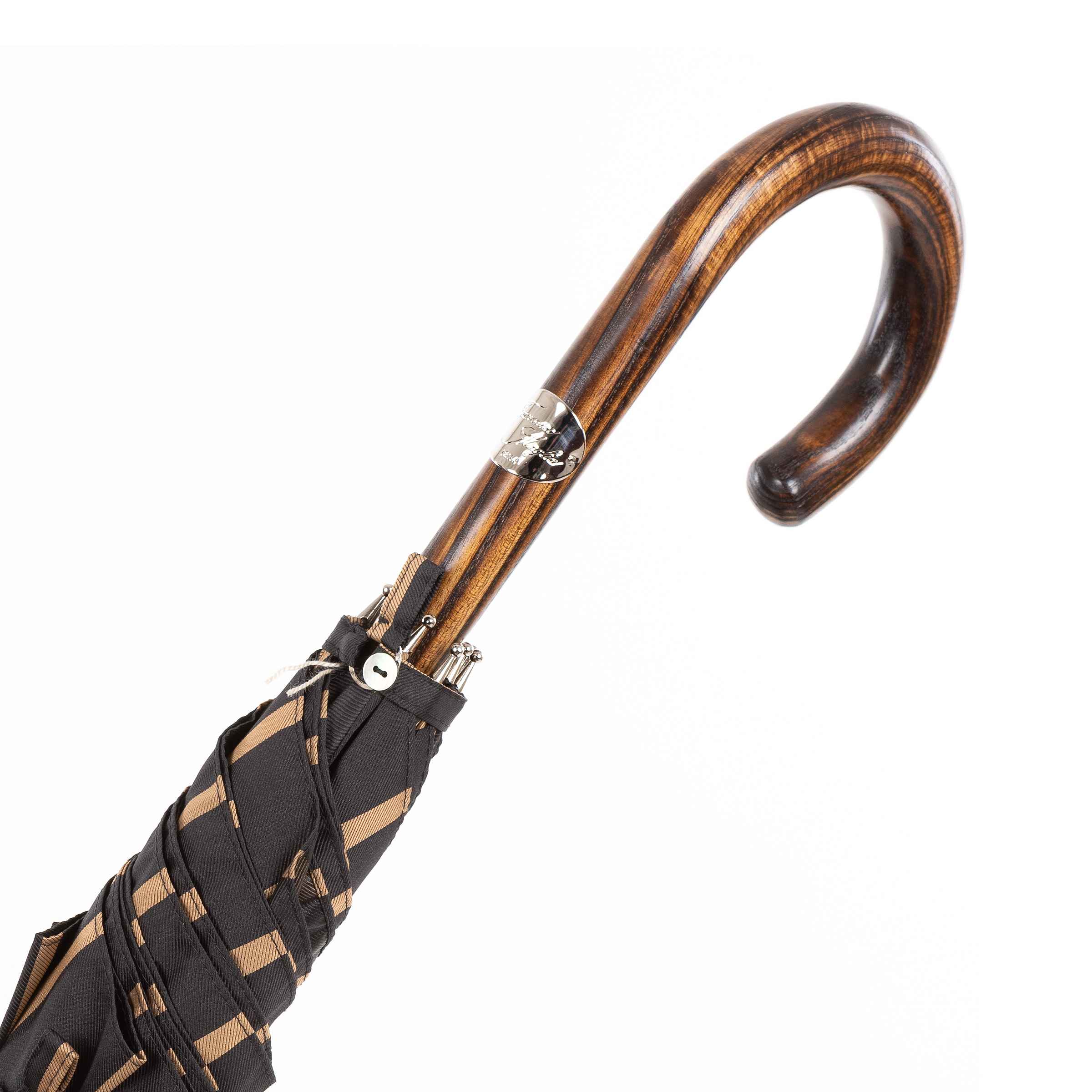 Flamed Beech Wood Solid Stick Umbrella