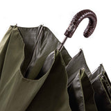 Braided Calf Leather Folding Umbrella