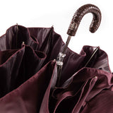 Braided Calf Leather Folding Umbrella