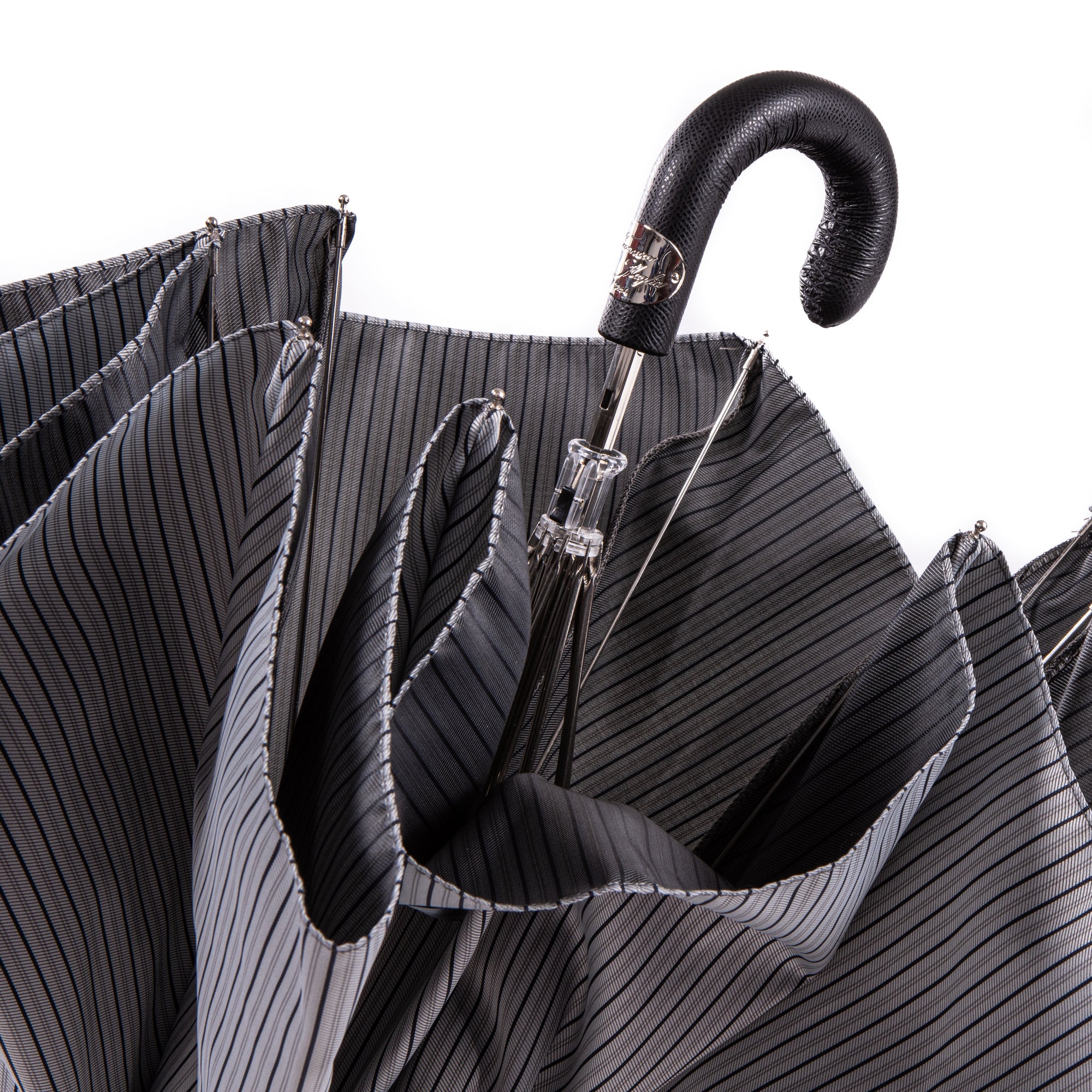 Folding Umbrella with Leather Handle