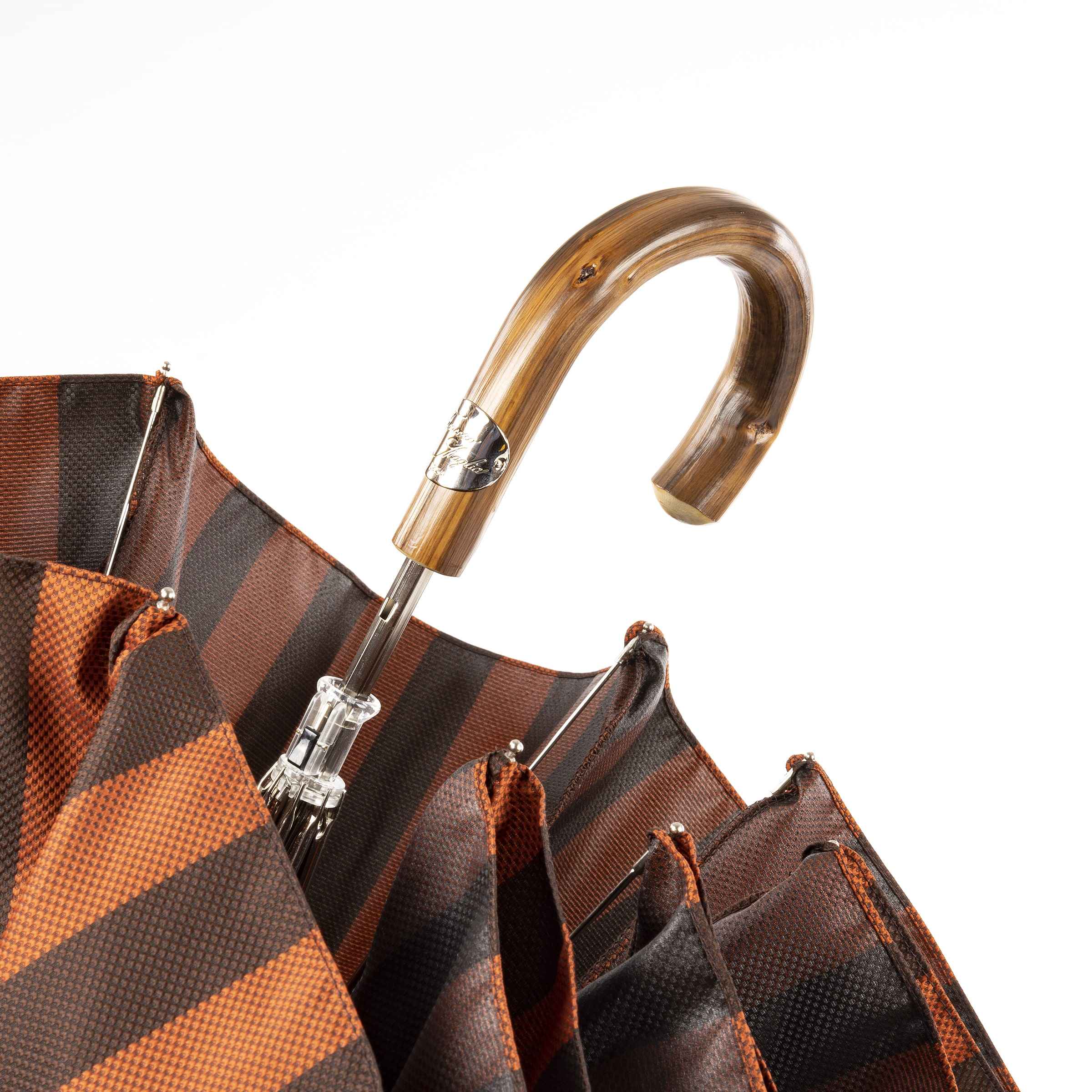 Polished Chestnut Folding Umbrella