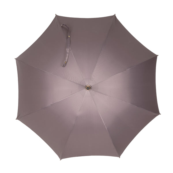 Umbrella with Calf Leather Handle and Golden Details