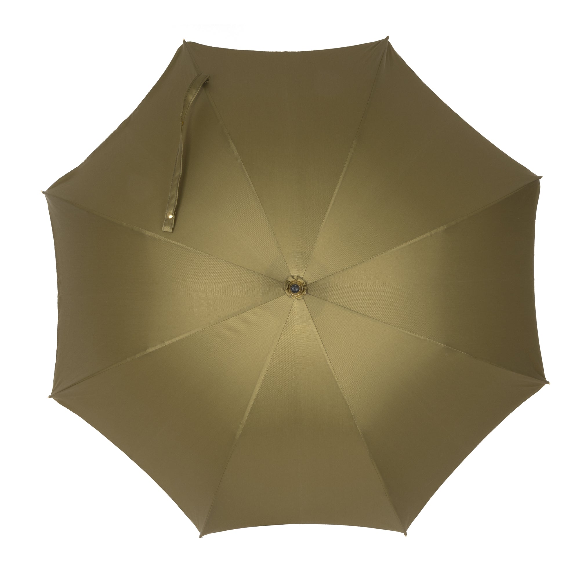 Umbrella with Calf Leather Handle and Golden Details