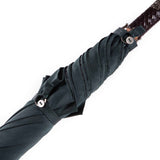 Braided Calf Leather Solid Stick Umbrella