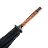 Braided Calf Leather Solid Stick Umbrella