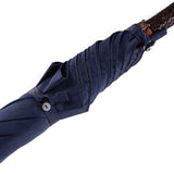 Braided Calf Leather Solid Stick Umbrella