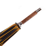 Ostrich Leather Handle Solid Stick Umbrella