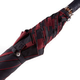 Ostrich Leather Handle Solid Stick Umbrella