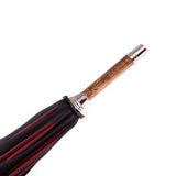 Ostrich Leather Handle Solid Stick Umbrella