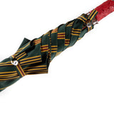 Ostrich Leather Handle Solid Stick Umbrella