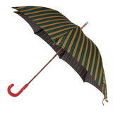 Ostrich Leather Handle Solid Stick Umbrella