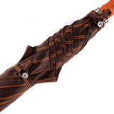 Ostrich Leather Handle Solid Stick Umbrella