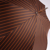 Ostrich Leather Handle Solid Stick Umbrella